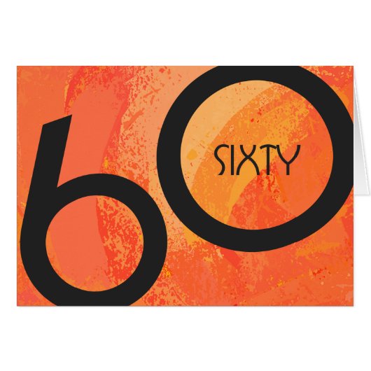 Orange 60 Decade Birthday (Front Horizontal)