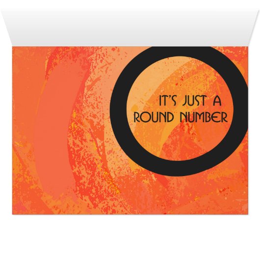 Orange 60 Decade Birthday Cards (Inside Horizontal (Bottom))
