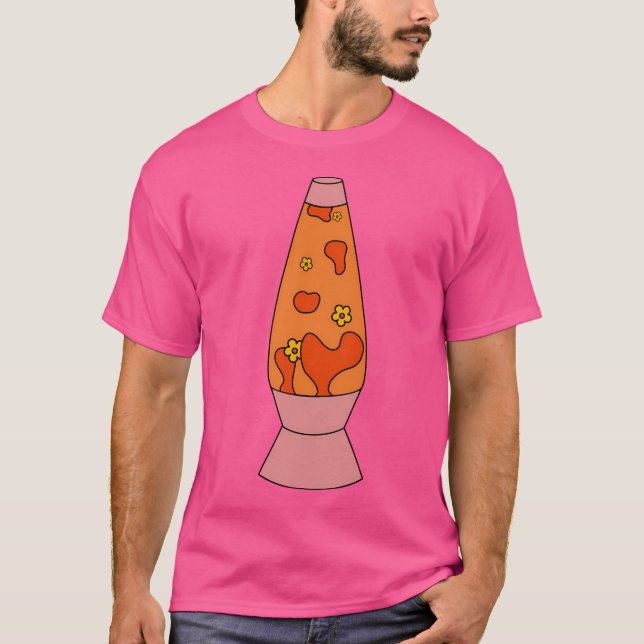 Orange 70S Funky Lava Lamp T-Shirt (Front)