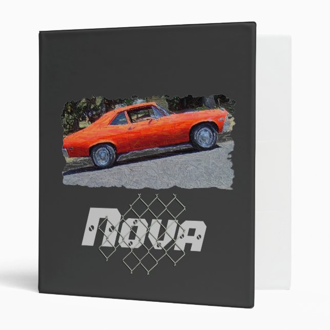 Orange 70s Nova Digital Art Binder (Front/Inside)