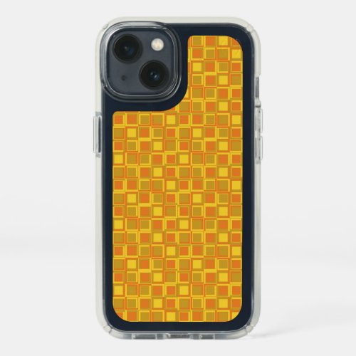 Orange 70s year styling squares speck iPhone 13 case