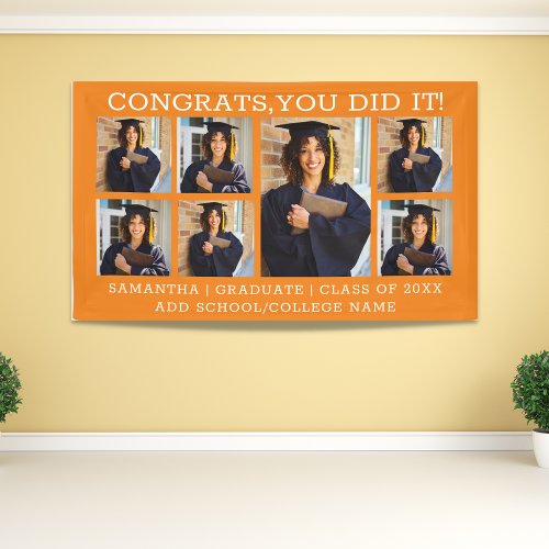 Orange 7 Photo Congrats Graduate Graduation 2023   Banner