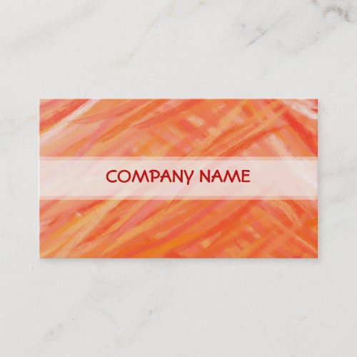 Orange Abstract Art Painting 2 Business Card