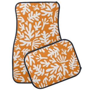 Orange abstract boho Modern Pattern Car Floor Mat