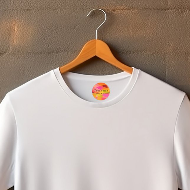 Orange abstract circle colored code Name Kids' Labels (Creator Uploaded)