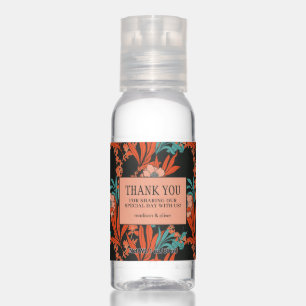 Orange Abstract Floral Pattern - Thank You Hand Sanitizer
