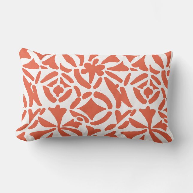 Orange Abstract Lumbar Pillow (Front)