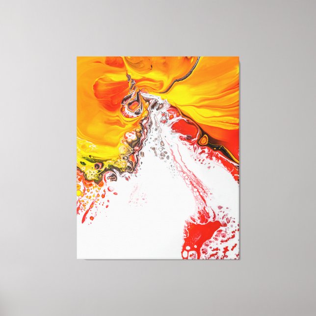 Orange Abstract Minimalist Canvas Print (Front)
