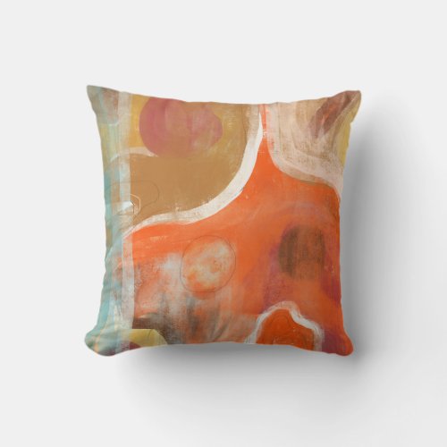 Orange Abstract Modern Art Pillows