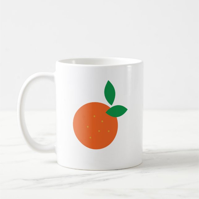 Orange Abstract Mug (Left)
