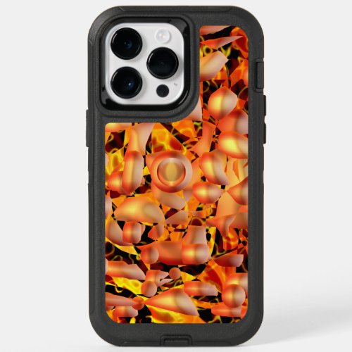 Orange Abstract OtterBox iPhone 14 Pro Max Case