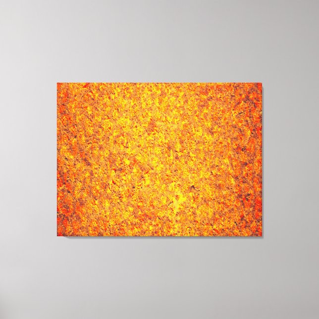 Orange abstract  painting canvas print (Front)