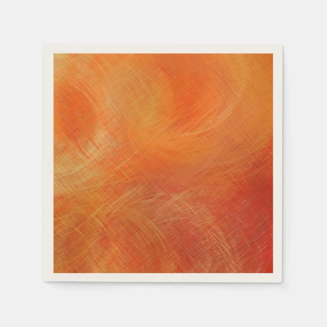 Orange Abstract Painting Napkins (Front)
