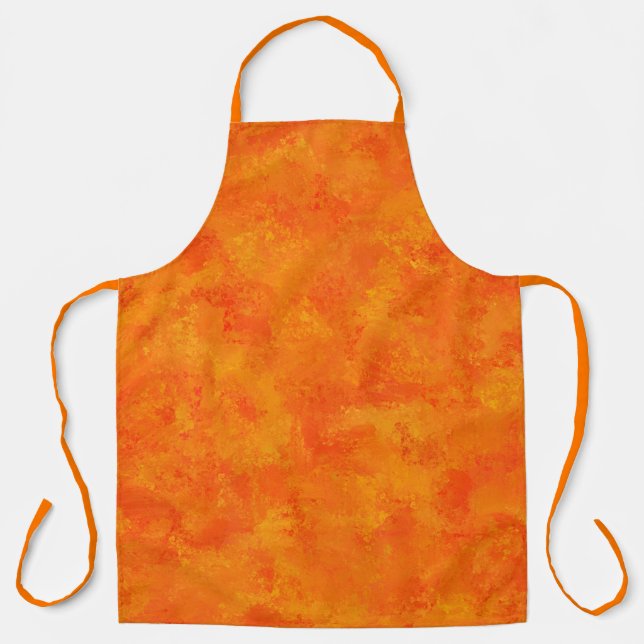 Orange Abstract Pattern  Apron (Front)