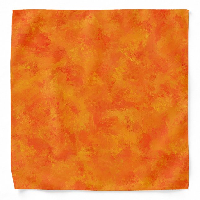 Orange Abstract Pattern  Bandana (Front)