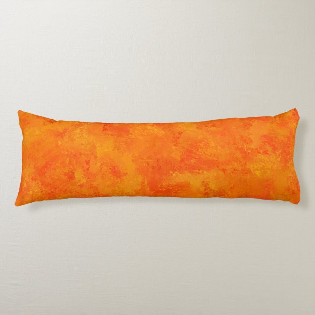 Orange Abstract Pattern Body Pillow (Front)