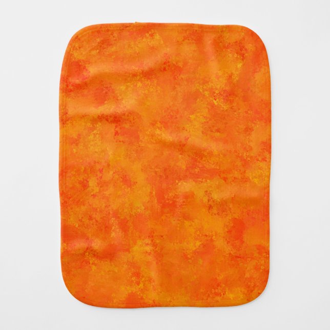 Orange Abstract Pattern  Burp Cloth (Front)