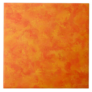 Orange Abstract Pattern  Ceramic Tile
