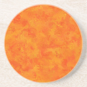 Orange Abstract Pattern Coaster