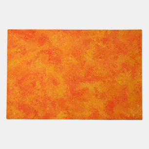 Orange Abstract Pattern Doormat