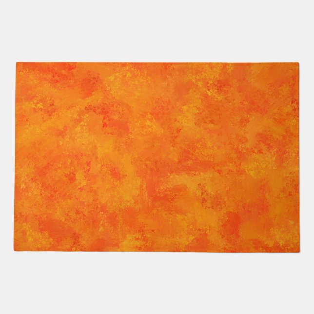 Orange Abstract Pattern  Doormat (Front)