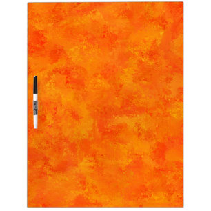 Orange Abstract Pattern Dry Erase Board