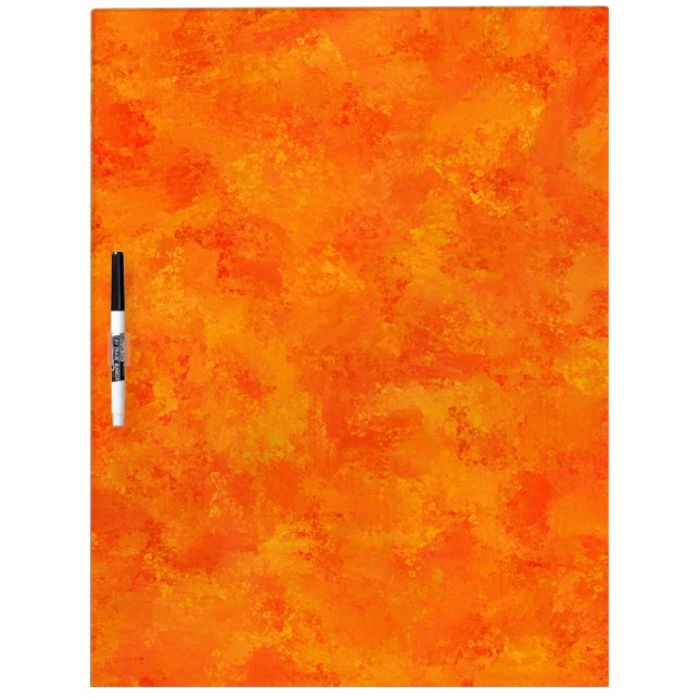 Orange Abstract Pattern  Dry Erase Board (Front)