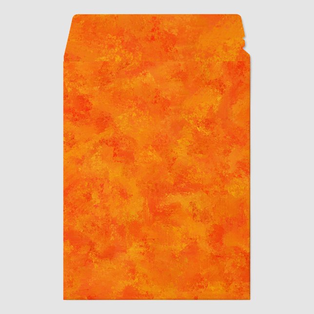 Orange Abstract Pattern Envelope Mailers (Front)