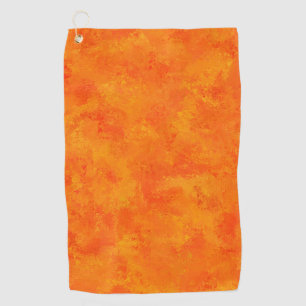 Orange Abstract Pattern Golf Towel