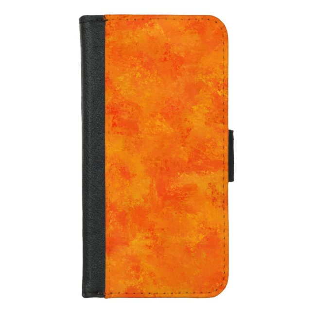 Orange Abstract Pattern  iPhone Wallet Case (Front)