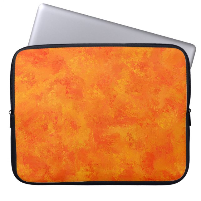 Orange Abstract Pattern  Laptop Sleeve (Front)