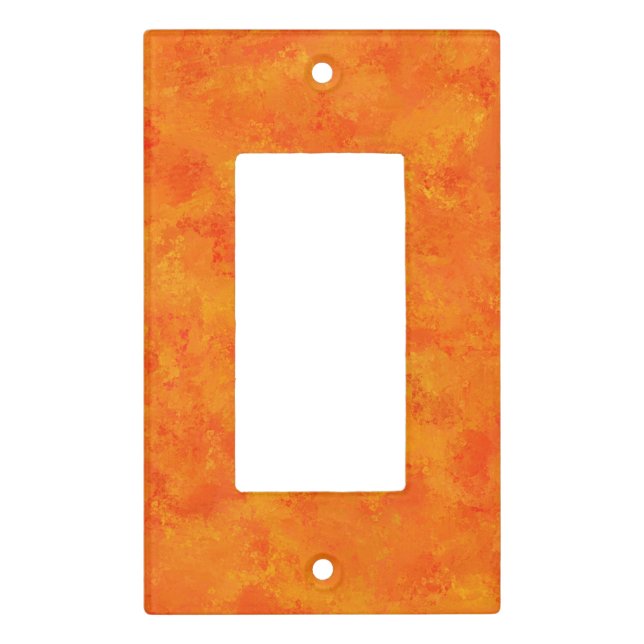 Orange Abstract Pattern  Light Switch Cover (Front)