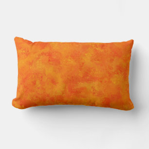 Orange Abstract Pattern Lumbar Pillow