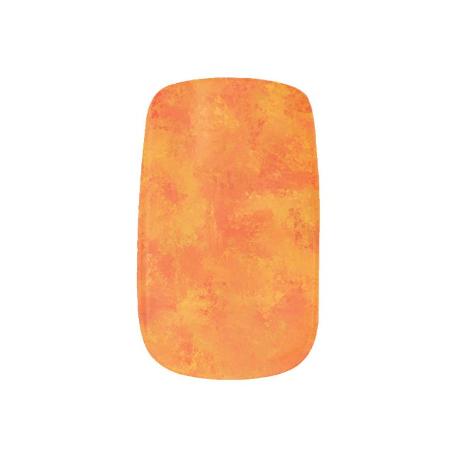 Orange Abstract Pattern  Minx Nail Art (Left Thumb)