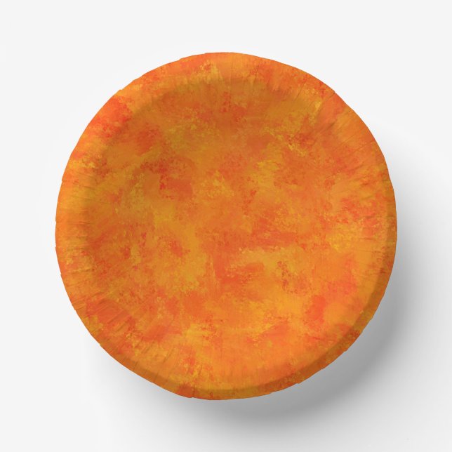 Orange Abstract Pattern  Paper Bowls (Front)