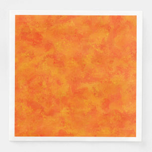 Orange Abstract Pattern Paper Dinner Napkins