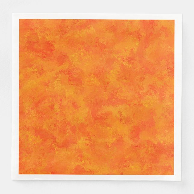 Orange Abstract Pattern  Paper Dinner Napkins (Front)