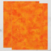 Orange Abstract Pattern Paper Sheets (Front/Back)