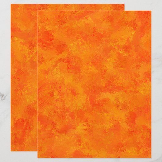 Orange Abstract Pattern Paper Sheets (Front/Back)