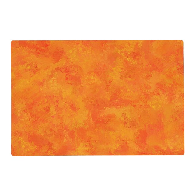 Orange Abstract Pattern  Placemat (Front)