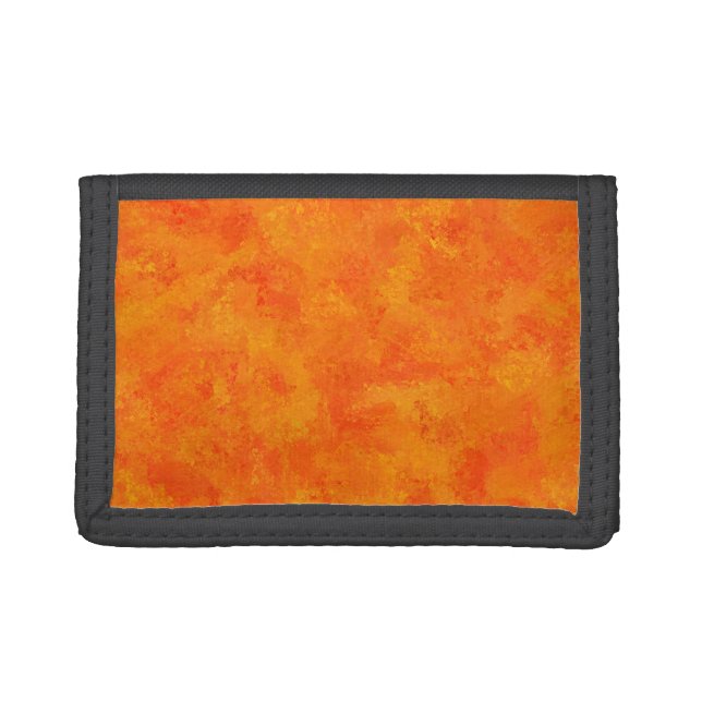 Orange Abstract Pattern  Tri-fold Wallet (Front)