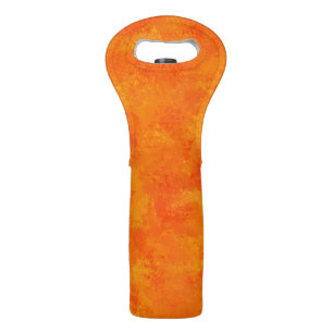 Orange Abstract Pattern Wine Bag