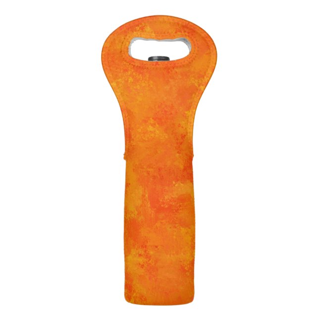 Orange Abstract Pattern  Wine Bag (Front)