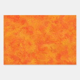 Orange Abstract Pattern Wrapping Paper Sheets