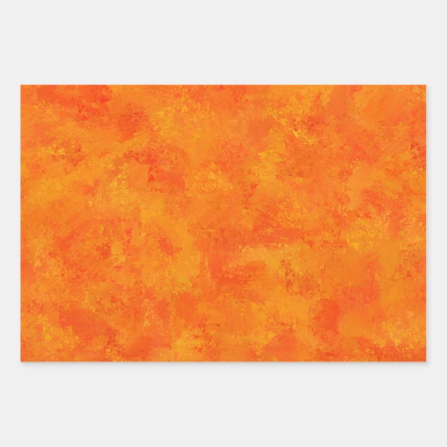 Orange Abstract Pattern  Wrapping Paper Sheets (Front)