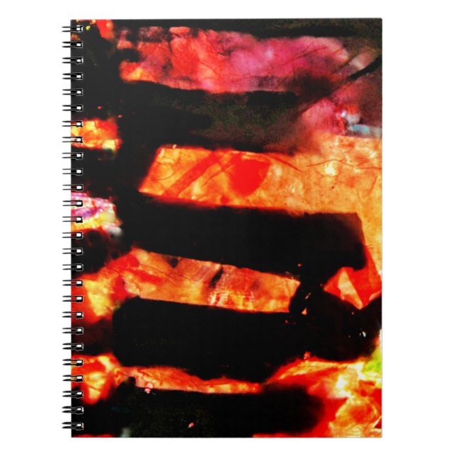 Orange abstract,Spiral Photo Notebook,Strips rosy Notebook (Front)