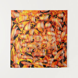 Orange Abstract Tapestry