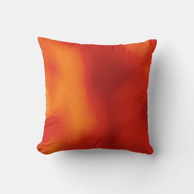 Orange abstract throw pillow (Front)