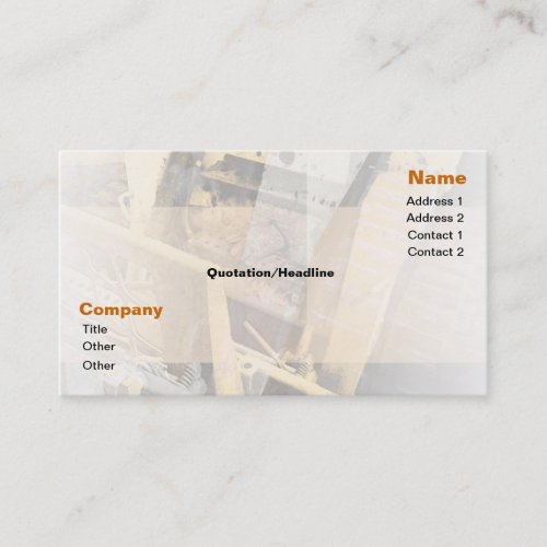 Orange Abstract Tractor Business Card