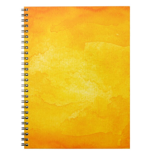 Orange abstract watercolor macro texture backgroun notebook (Front)